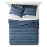 51293472 Mudhut New Indigo Tonal Stripe Quilt And Sham 190945004314