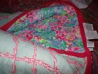 5489815 Pottery Barn Lilly Pulitzer Fan Sea Pants Reversible Quilt King