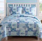 606034948853 Unbranded Blue Coastal Quilt