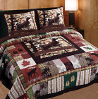 636047334022 Greenland Cabin Quilt King Size Nature Country Bedding