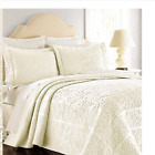 636189510674 Martha Stewart Flowering Trellis Ivory Twin Bedspread