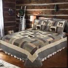 637173707568 Elegant Decor Mountain Highlands Twin Quilt Set Black