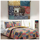 659066114154 Geneva Collection Antique Patchwork Quilt King Shams