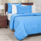 66-41-t-b Lavish Home Solid Embossed Piece Quilt Set Twin 886511719101
