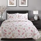 667322687892 Microfiber Reversible Printing Quilt Set Queen Size With