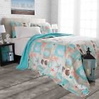 66a-05976 Bedford Home Piece Quilt Set Nautical Star Fish King