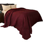 66w-04349 Somerset Home Solid Color Bed Quilt King Burgundy 191344004349
