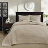 675716624910 Madison Park Quebec Piece Bedspread Set King Khaki