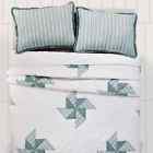 68x86 Lighthouse Vhc Brands Robins Egg Blue Pinwheel 6pc Quilt Bedding Set Twin 840528124129