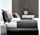 706255007077 Hudson Park Double Diamond Charcoal Cotton King Coverlet