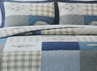 706255058697 Martha Stewart Daily Catch Reversible King Quilt Cotton