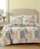 706257253991 Martha Stewart Fair Breeze Quilt Shams White Blue