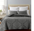 706257254349 Martha Stewart Gilded Age Gray Quilt