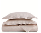 706258051381 Charter Club Damask Cotton Beige Quilted Coverlet Set