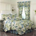 724195298706 Waverly Floral Flourish Porcelain Reversible King Quilt Set