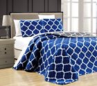 730699505387 Grand Linen Fine Printed Oversize Quilt Set Reversible