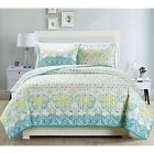 730699506308 Grand Linen Fine Printed Oversize Quilt Set Reversible