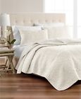 732994459167 Martha Stewart Collection Velvet Flourish Reversible Quilt Ivory