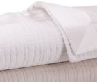 734737286542 Hugo Boss Quilted Queen Coverlet White Cotton With
