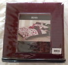 734737298200 Hugo Boss Queen Coverlet Luxe Wine Cotton Silk