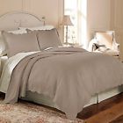 734737317833 Matelasse Coverlet Bedding Set In Taupe Oversized Twin