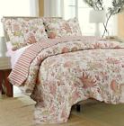 739450617154 Cozy Line Jacobean Flowers Twin Quilt Set Cotton