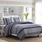 753798 Quilted Pillow Sham Standard Blue Grey Inches Cotton 691171753798