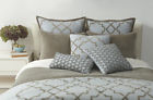 754605324534 Dransfield Ross Alhambra Coverlet Gray Velvet Fret Pattern