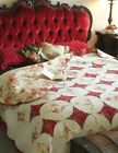 792923253402 Victorian Trading Reversible Cathedral Window Quilt Antiquarian Rose