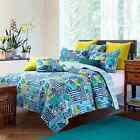 799928164610 Regal Virah Bella Collection Enchanted Teals Printed Quilt