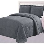 817706020429 Utopia Bedding Bedspread Set Twin Charcoal Grey Piece