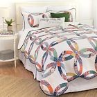 82113.3kset Home Heritage Wedding Ring King Cotton Quilt Set 008246327301