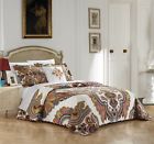 840444143686 Chic Home Ember Piece Cotton Quilt Coverlet Set