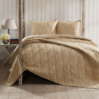 840528143786 Vhc Brands Harbour Sand Queen Quilt Creme Ogee