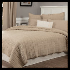 840528171857 Claras Cottage Taupe Twin Size Quilt Vintage Ct