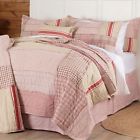 840528175367 Piper Classics Mill Creek Red Patchwork Quilt Luxury
