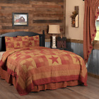 840528182082 Vhc Brands Ninepatch Star Farmhouse Patchwork King Quilt