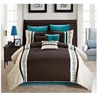 841380180100 All American Collection Comforter Sets New Piece Embroidered