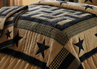 841985031128 Vhc Brands Delaware Star Twin Quilt Black Tan