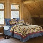 84213111272 Virah Bella Quilt Set Star Gazing Tan Patchwork