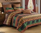 842131123094 Virah Bella Lodge Preserve Twin Quilt Set Black
