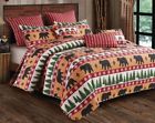 842131123285 Virah Bella Winter Bear King Quilt Set Black