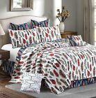 842131124060 Virah Bella Dream Catchers Queen Quilt Set Feathers