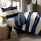 848742049747 Lush Decor New Berlin Stripe King Cotton Reversible