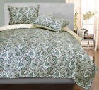 855031070528 Superior Moroccan Paisley Cotton Reversible Quilt Set