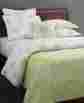 864097 Full Queen Size Quilted Coverlet Bedspread Yves Delorme Etrevert Floral Geen White New
