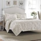 883893344464 Laura Ashley Amberley Biscuit Quilt Set Queen Tisham