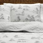 883893552944 Tommy Bahama Brolly Beach Grey White Tropical Quilt