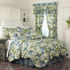 885308311573 Waverly Floral Flourish Porcelain Blue Yellow Quilt Set