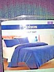 8906056823957 Cannon Solid Denim Quilt Set Shams Enzyme Washed